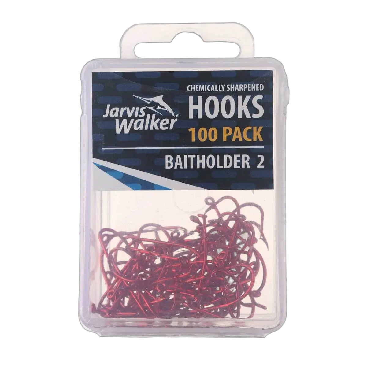 JW C/S Red Baitholder Hooks - Sz 2 - PK/100