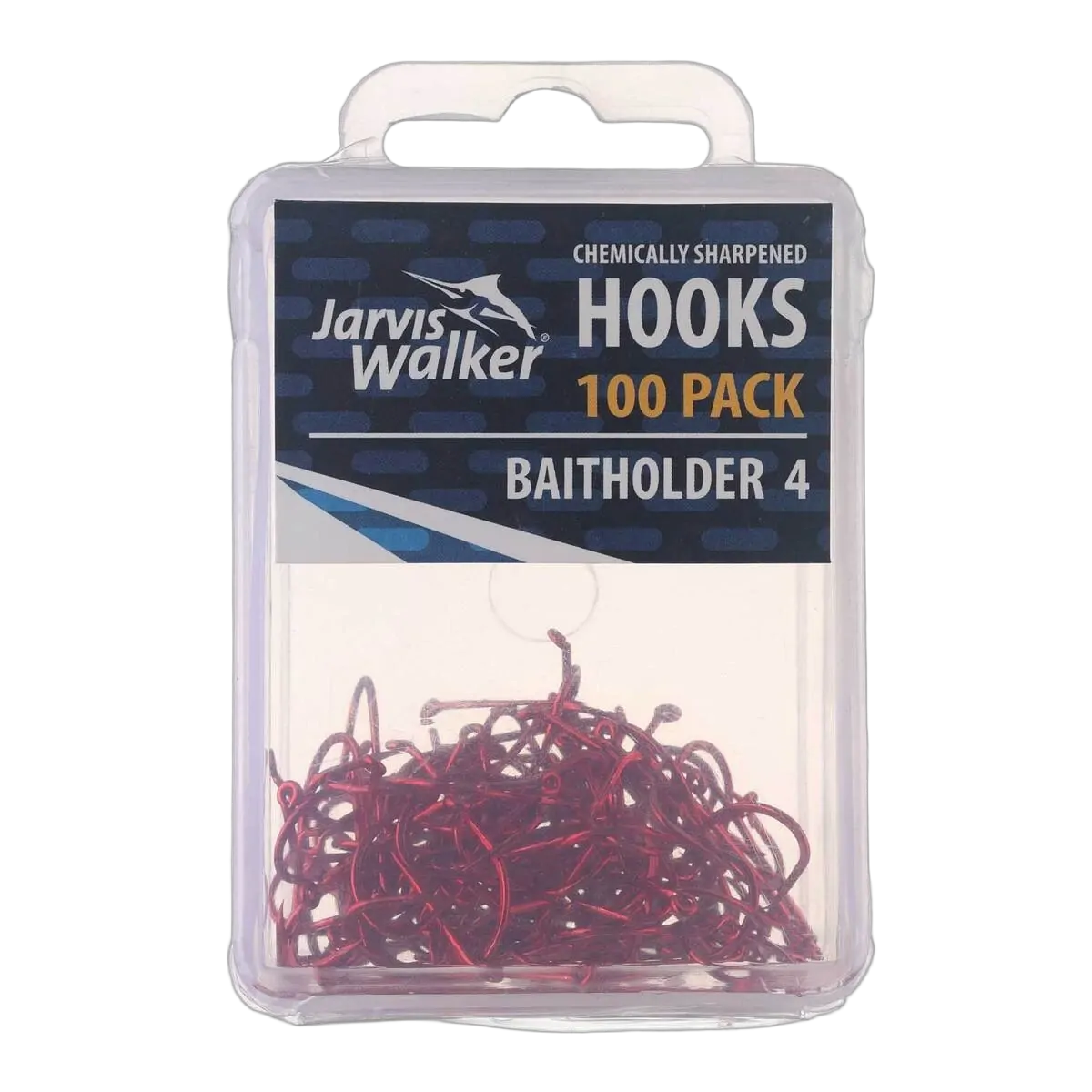 JW C/S Red Baitholder Hooks - Sz 4 - PK/100