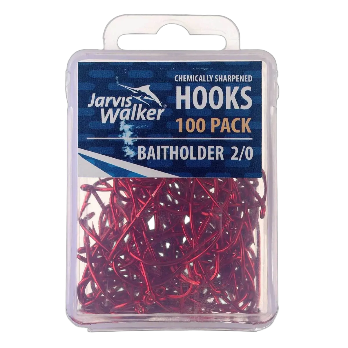 JW C/S Red Baitholder Hooks - Sz 2/0 - PK/100