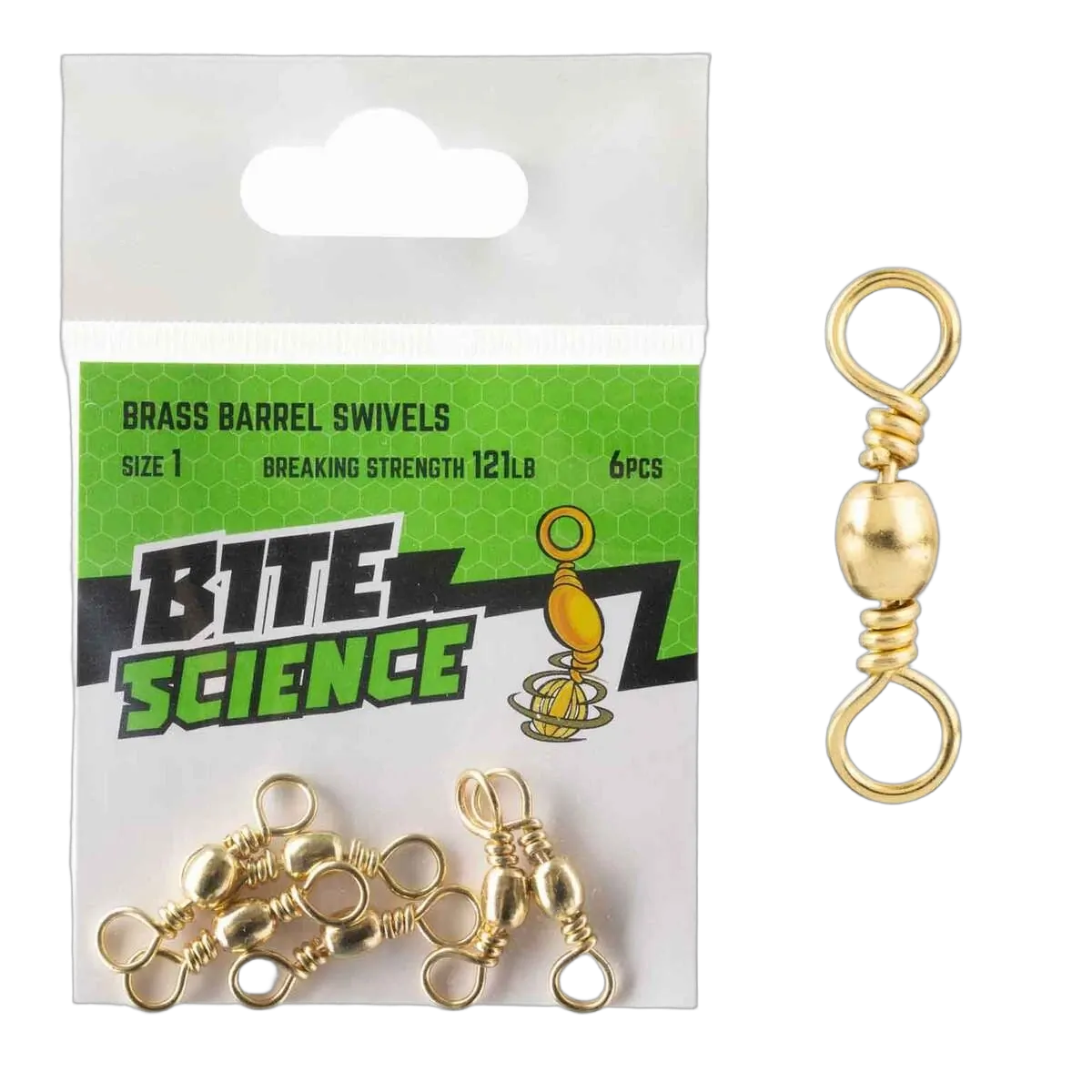 Brass Barrel Sz 1 - 6pk - PK/6