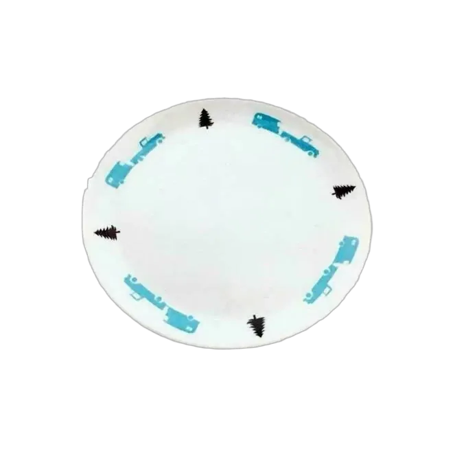 Camco Melamine Salad Plate, Trailer/Tree Pattern. 53226