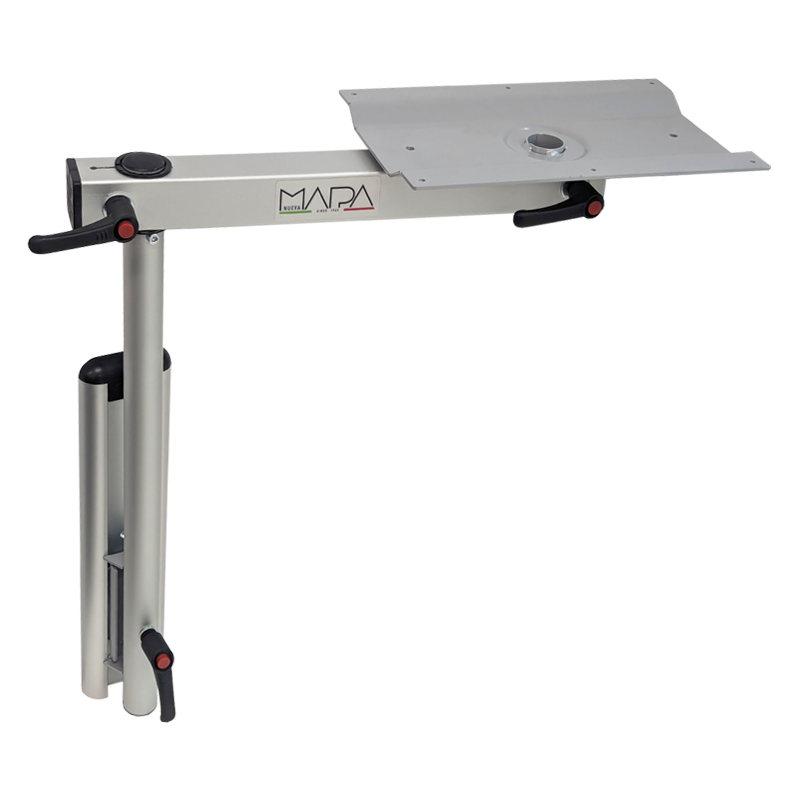 Nuova Mapa Onda | Swivel Aluminium Table Leg - Silver