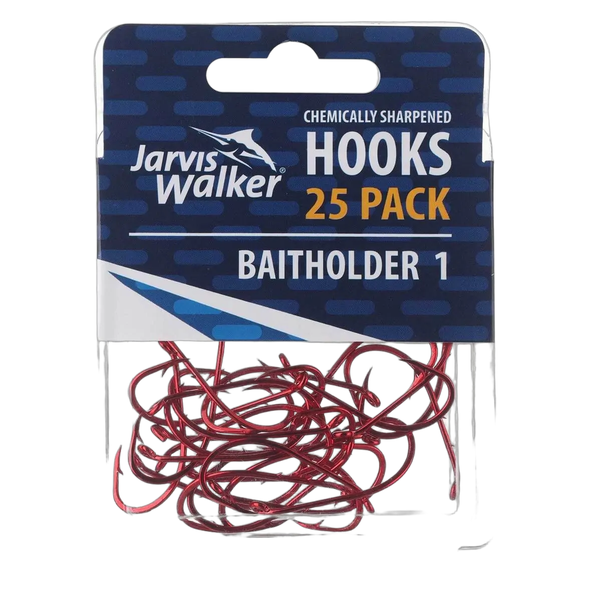 JW C/S Red Baitholder Hooks - Sz 1 - PK/25