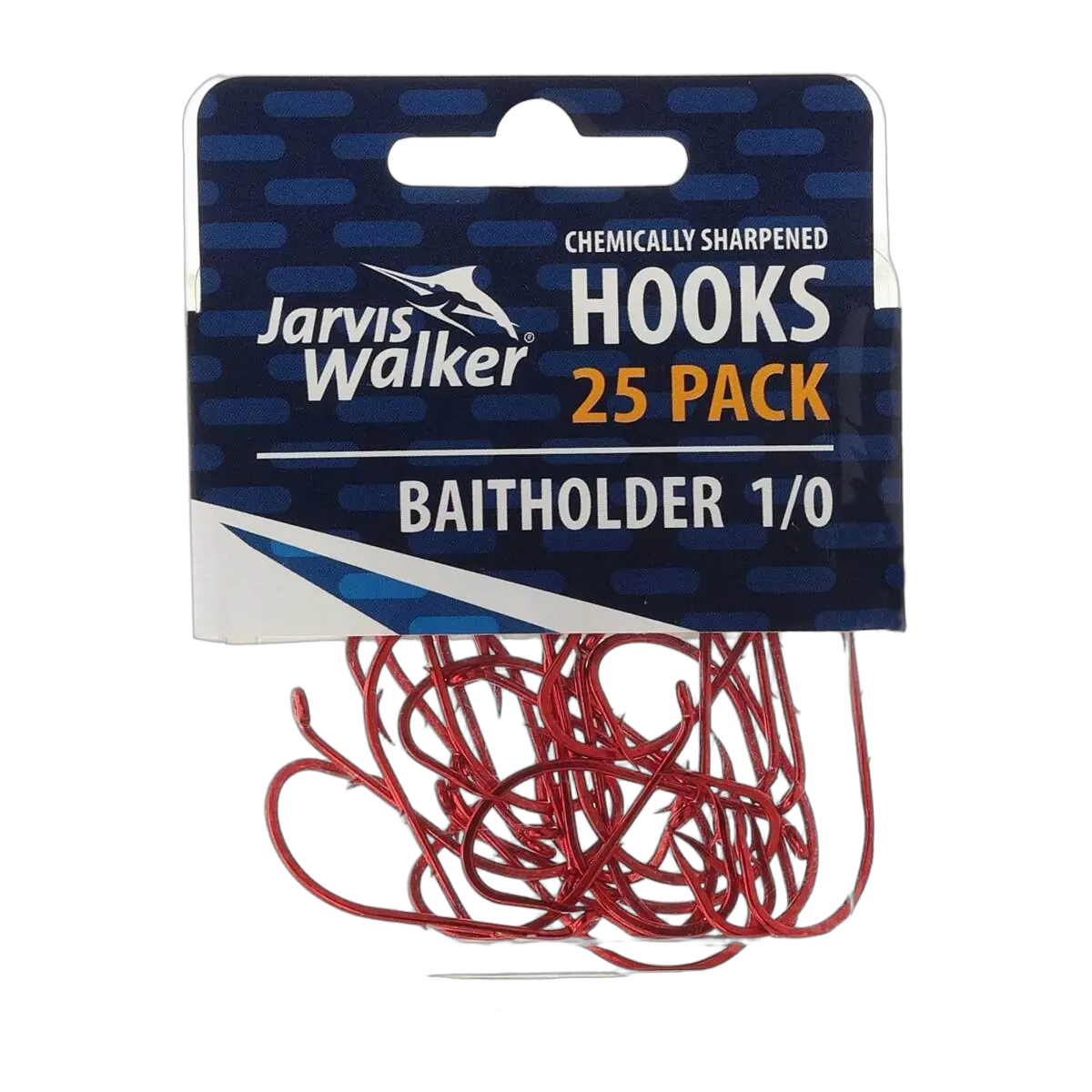 JW C/S Red Baitholder Hooks - Sz 1/0 - PK/25