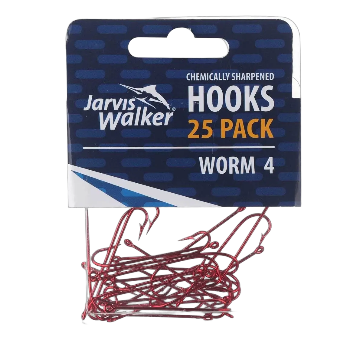 JW C/S Red Worm Hooks - Sz 4 - PK/25