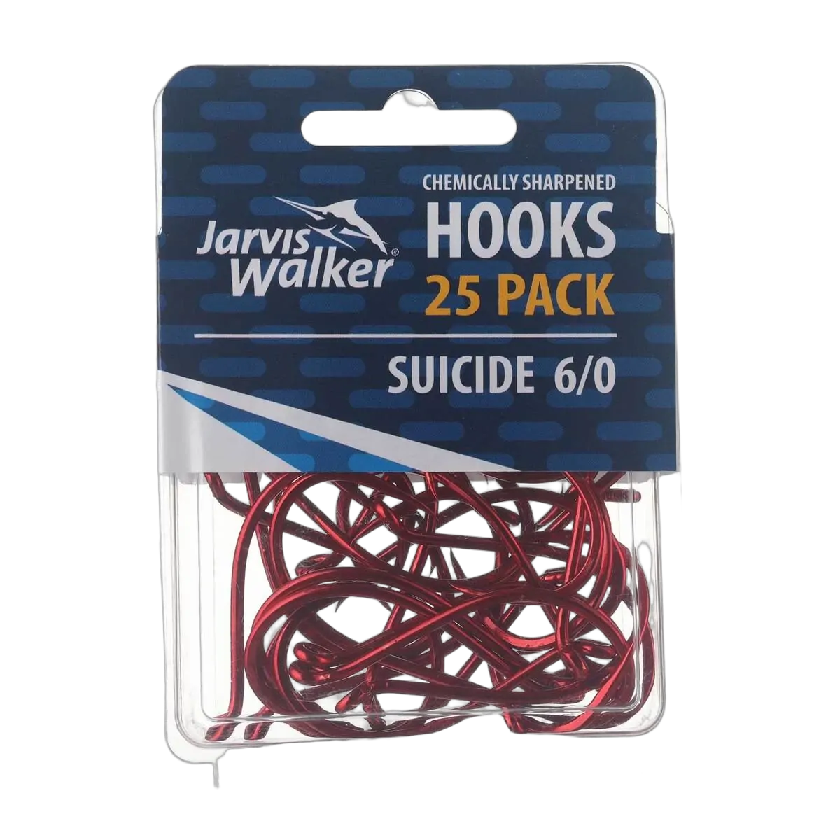 JW C/S Red Suicide Hooks - Sz 6/0 - PK/25