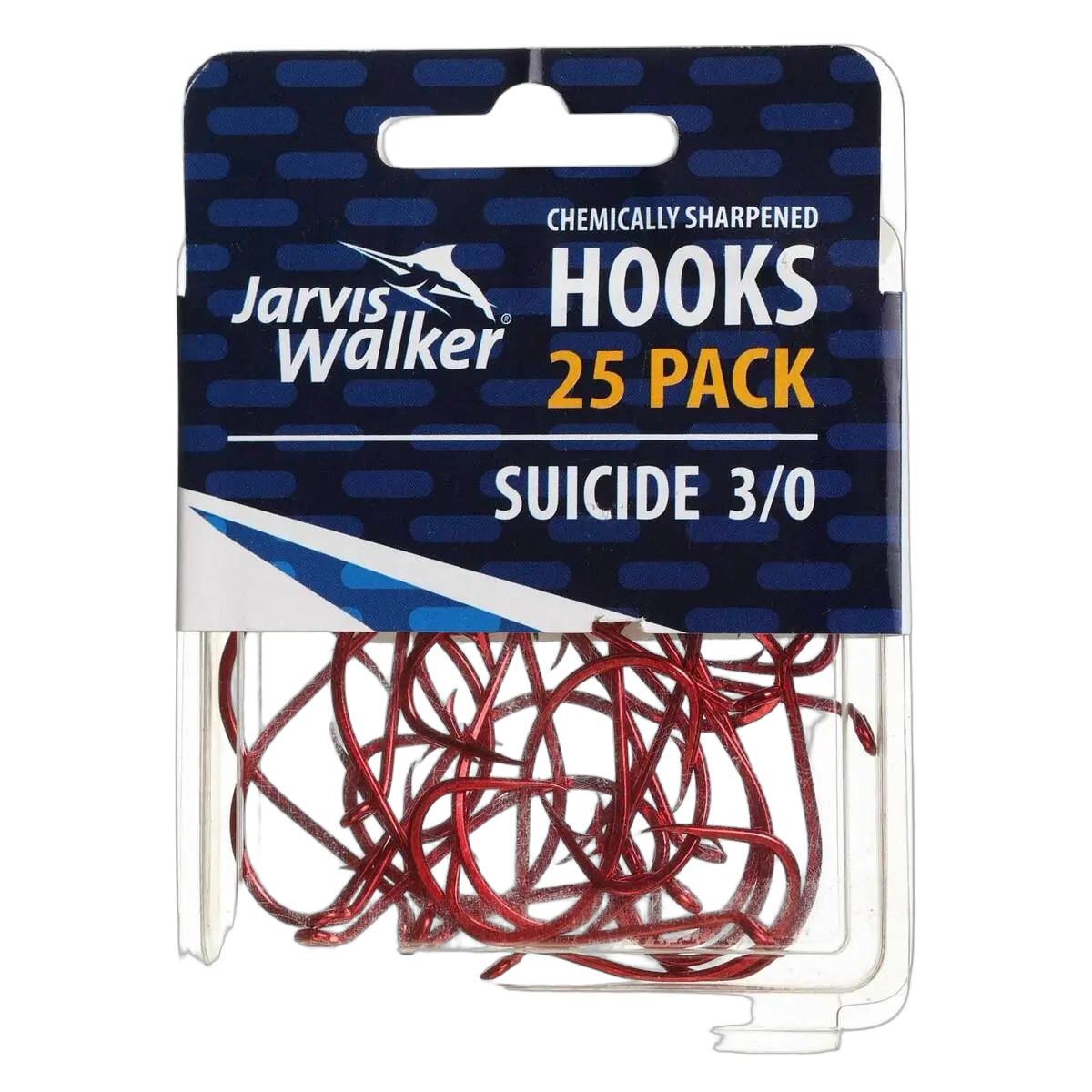 JW C/S Red Suicide Hooks - Sz 3/0 - PK/25