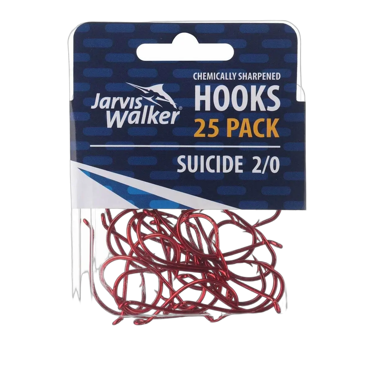 JW C/S Red Suicide Hooks - Sz 2/0 - PK/25