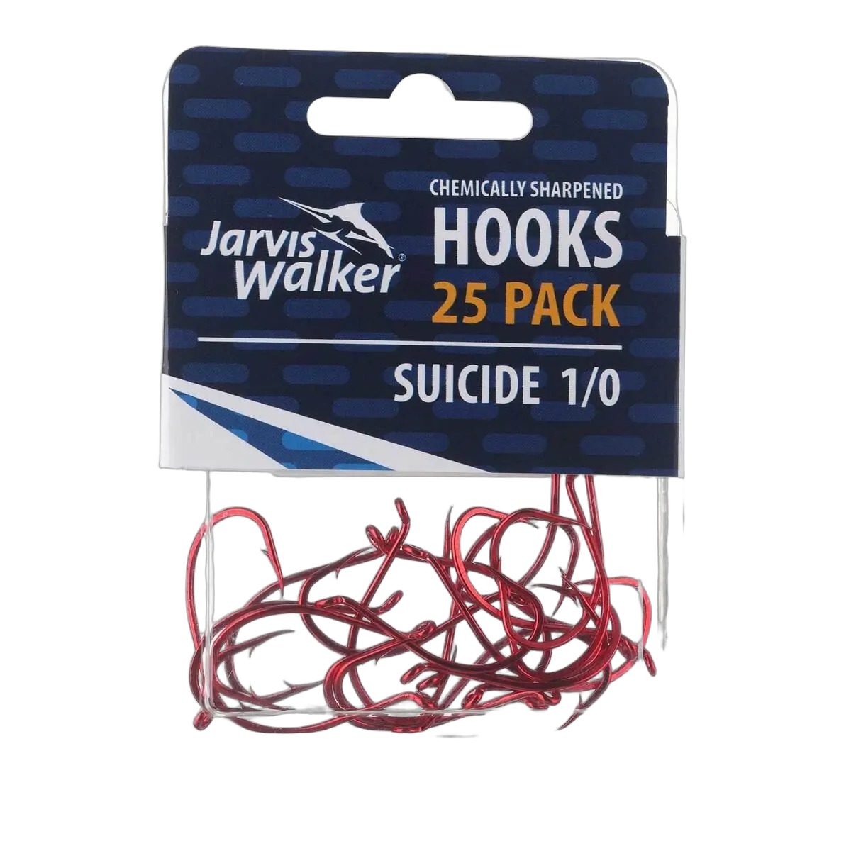 JW C/S Red Suicide Hooks - Sz 1/0 - PK/25