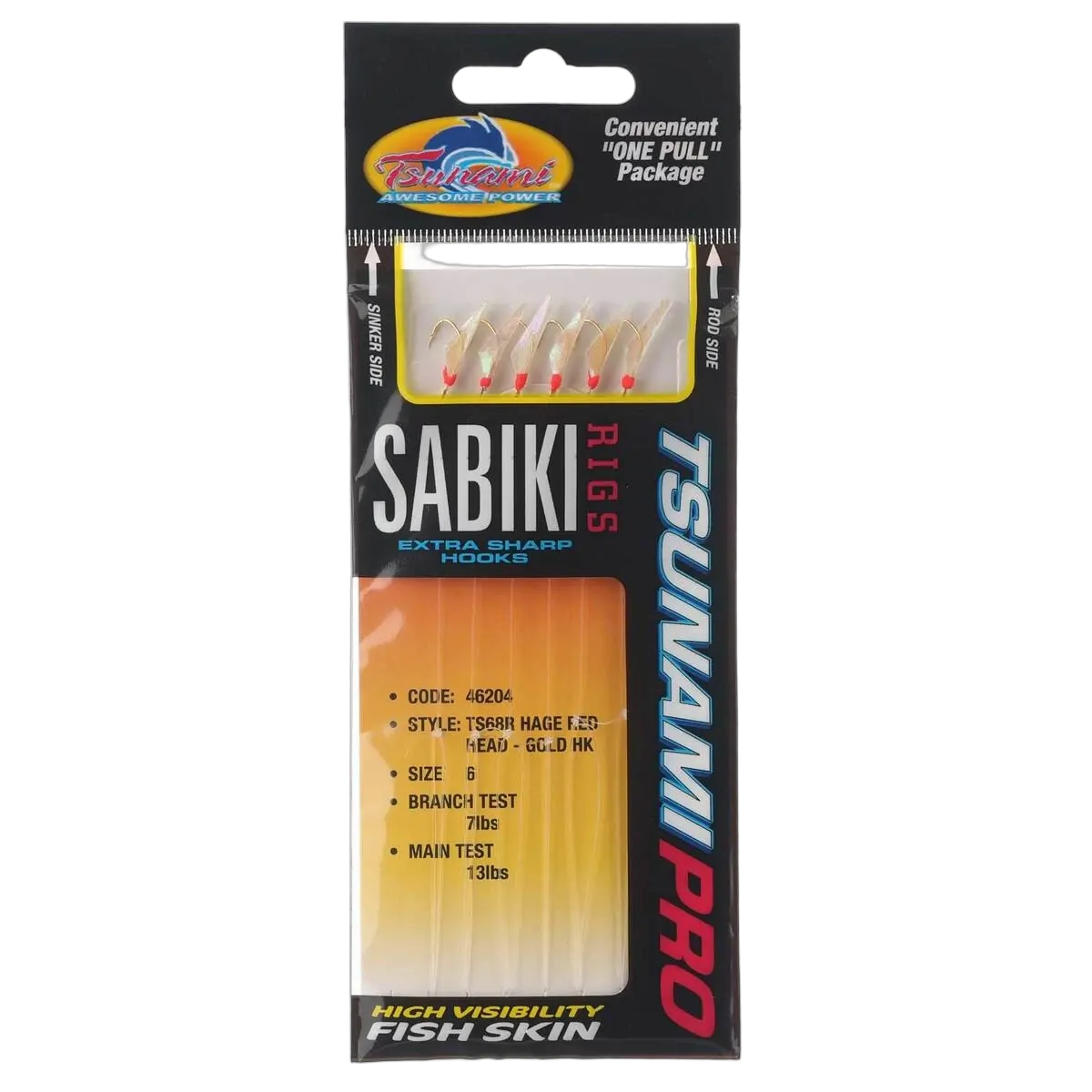 TS68R Hage Red Head 6 Gold Hooks - Sz 6 - PK/1