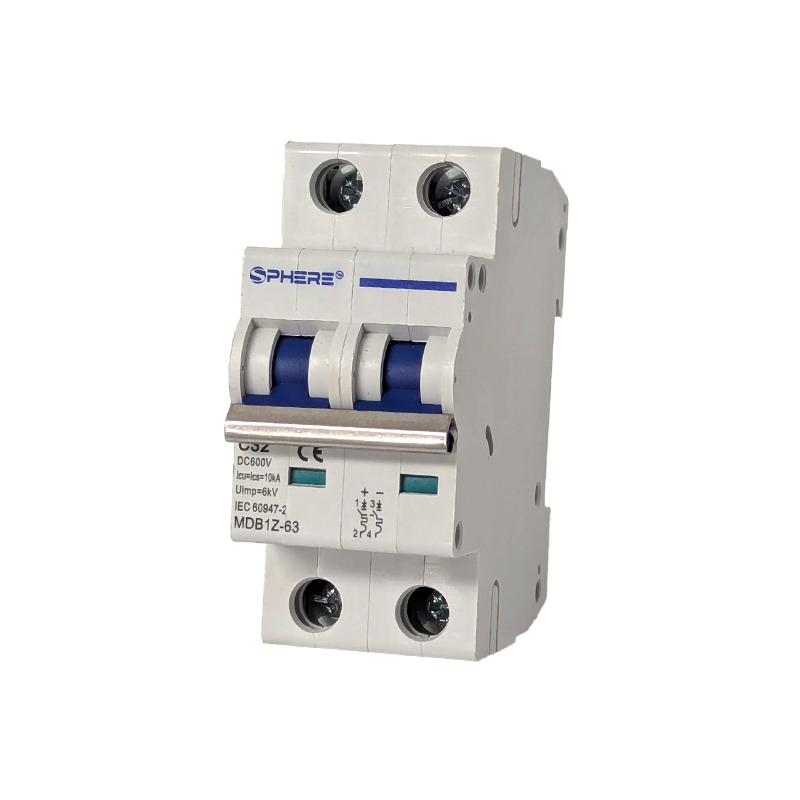 Sphere 2 Pole DC Circuit Breaker - 63A Non Polarised. C2C63APVCB
