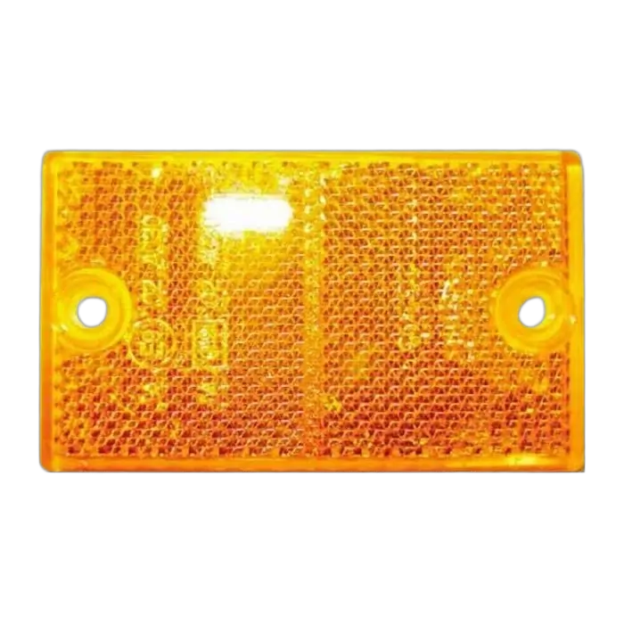 Coast To Coast Rectangular Screw Mount Reflector Amber. 47003A