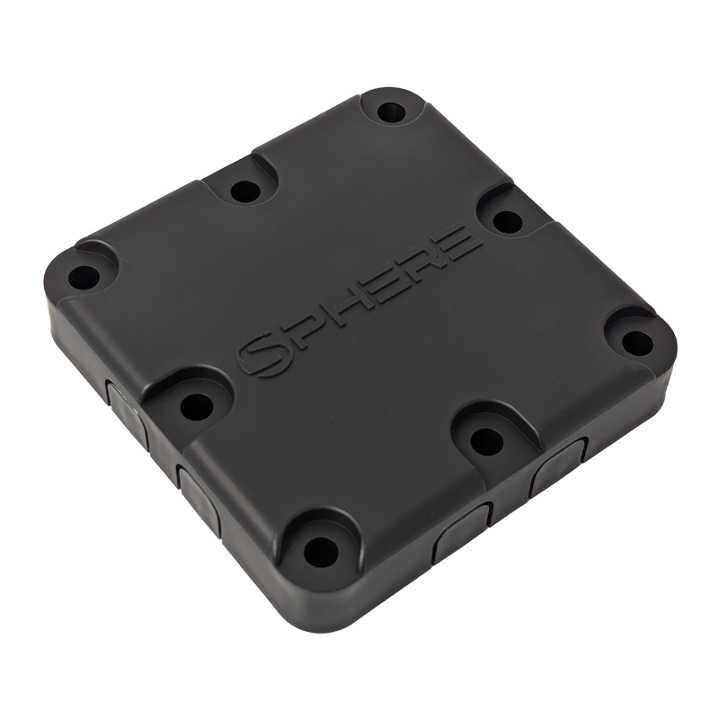 Sphere Multiple Cable Entry Cover Plate. Black