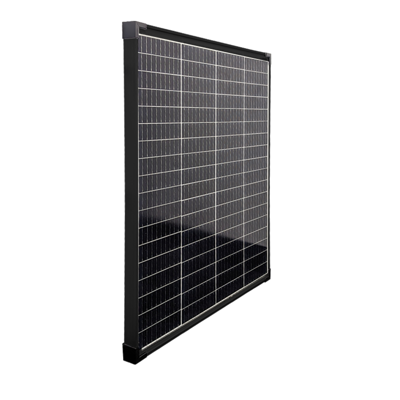 Sphere 100W Mono Crystalline Twin Cell Black Solar Panel. 670x780x35mm