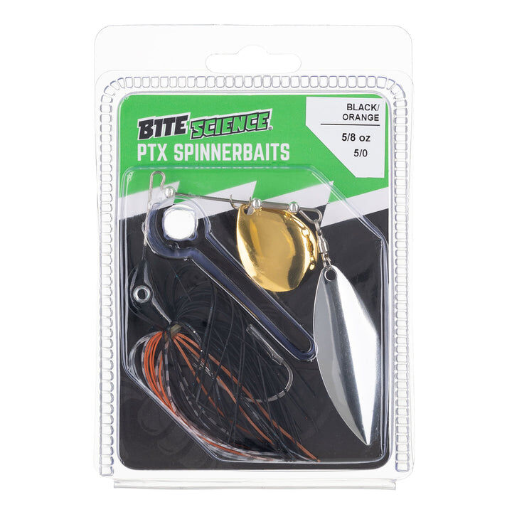 Bite Science PTX Spinnerbait Black / Orange - 5/8oz