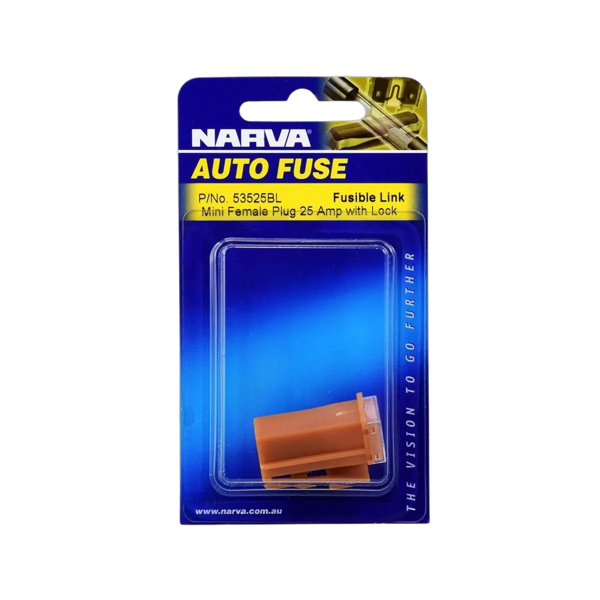 Narva 25 Amp Purple Mini Female Fusible Link - Plug In With Lock (Blister Pack Of 1)