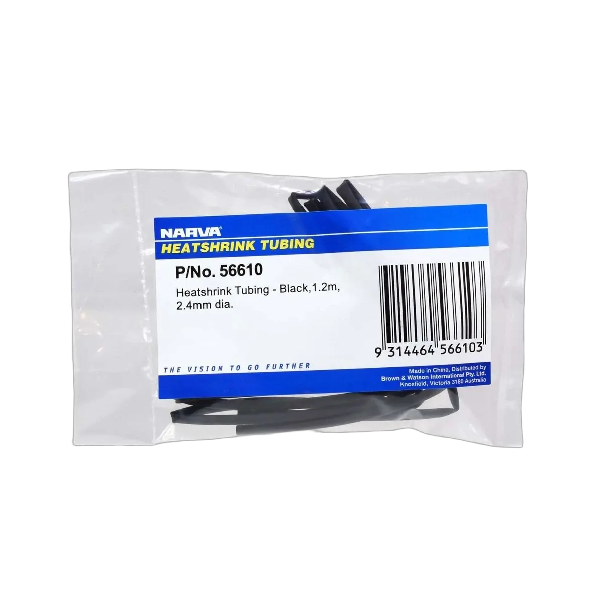 Narva 2.4mm Black Heatshrink (1.2M)