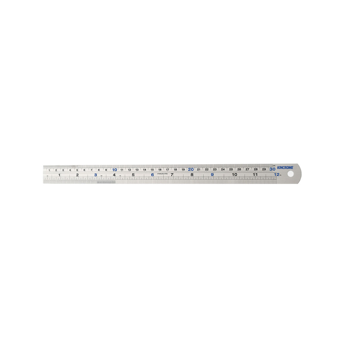 Kincrome Stainless Steel Rule 300mm (12") Metric & Imperial