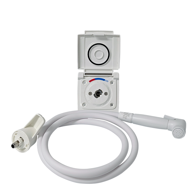 Coast to Coast External Camper Shower Point | White with 1.5m Hose