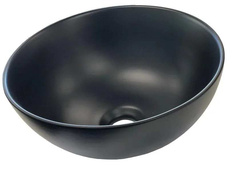 Coast to Coast Ceramic Bathroom Round Basin (320x320x145mm) - Matt Black. W1123B