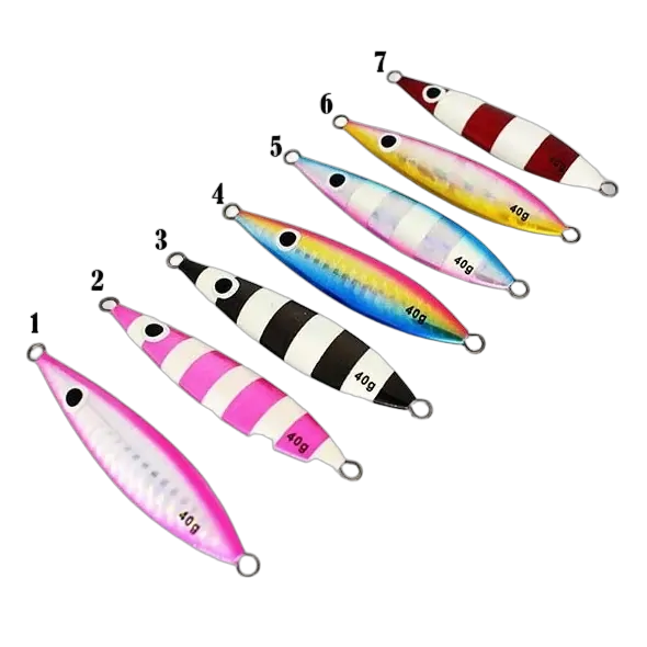 Slow Pitch Jig 40grm Red/White (7)