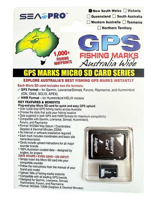 Sea Pro GPS Fishing Marks - SD Card Series - NSW