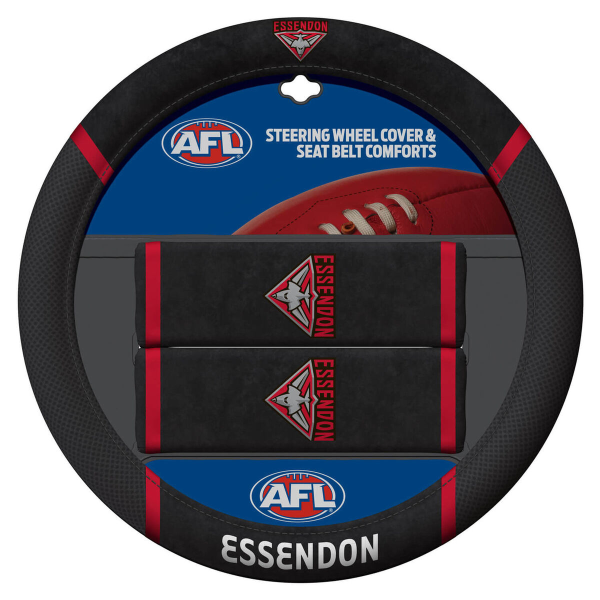 Sperling AFL Steering Wheel Cover Set - Essendon
