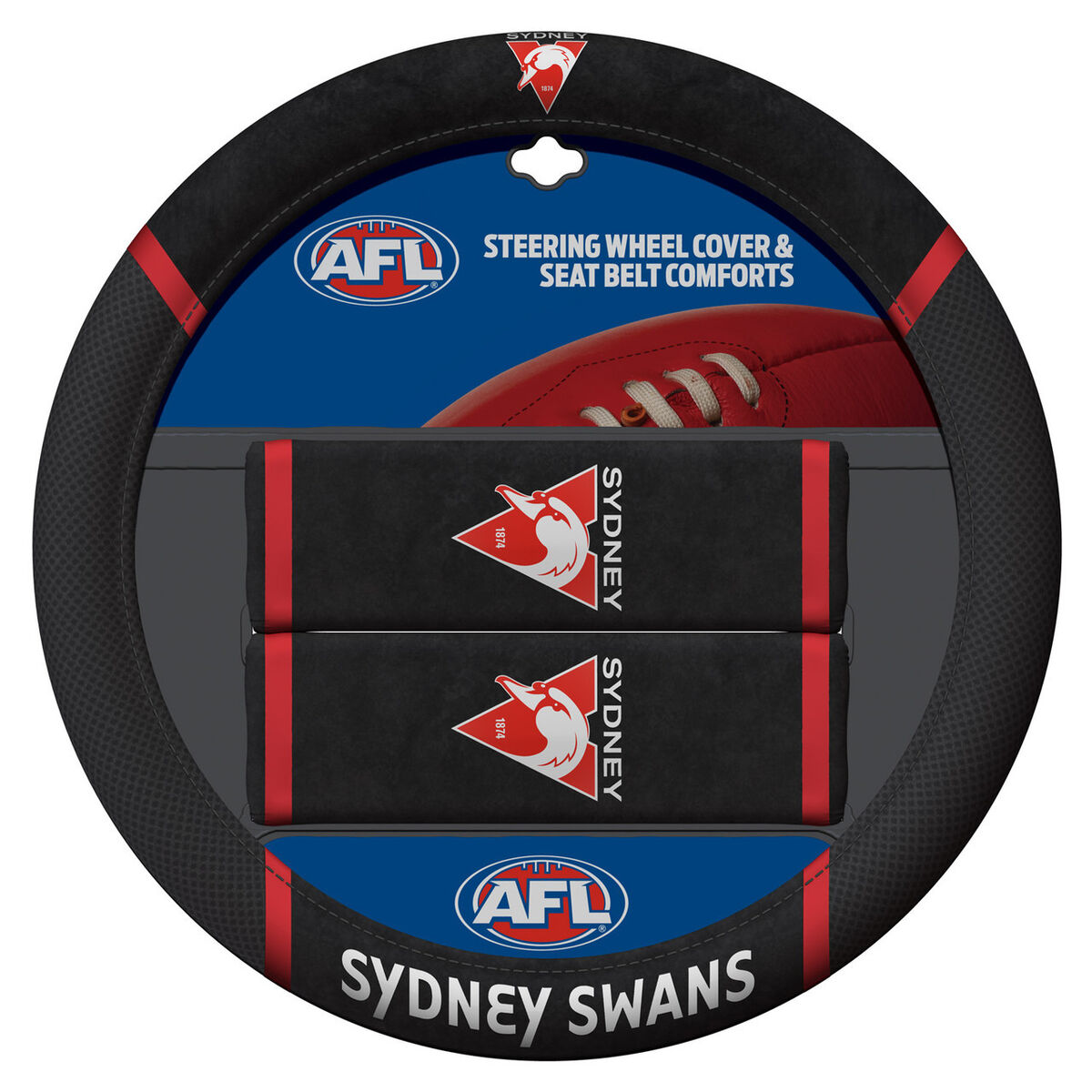 Sperling AFL Steering Wheel Cover Set - Sydney Swans