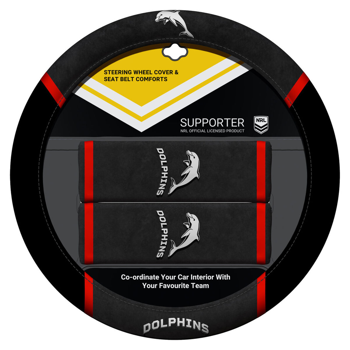 Sperling NRL Steering Wheel Cover Set - Warriors