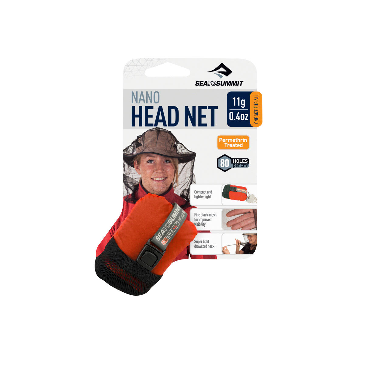 SEA TO SUMMIT Nano Mosquito Head Net [Permethrin]