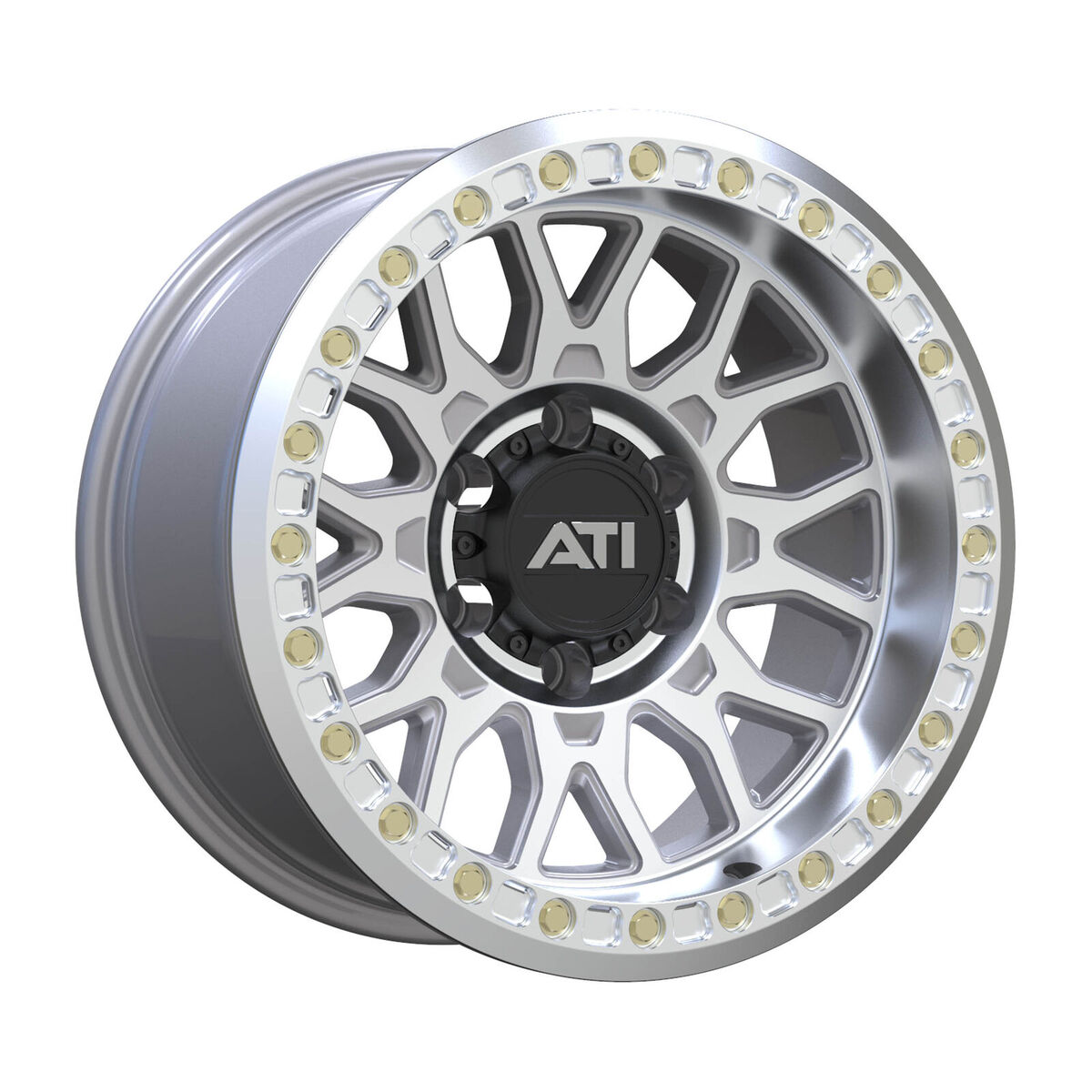 At-01 17X8.5 Hybrid Beadlock Wheel - Machined (5X150) [Offset: -25] [Ring Option: Machined Imitation Beadlock Ring V2]