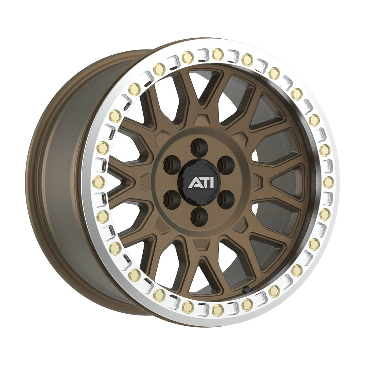 At-01 17X8.5 Hybrid Beadlock Wheel - Bronze (6X114.3) [Offset: 0] [Ring ...