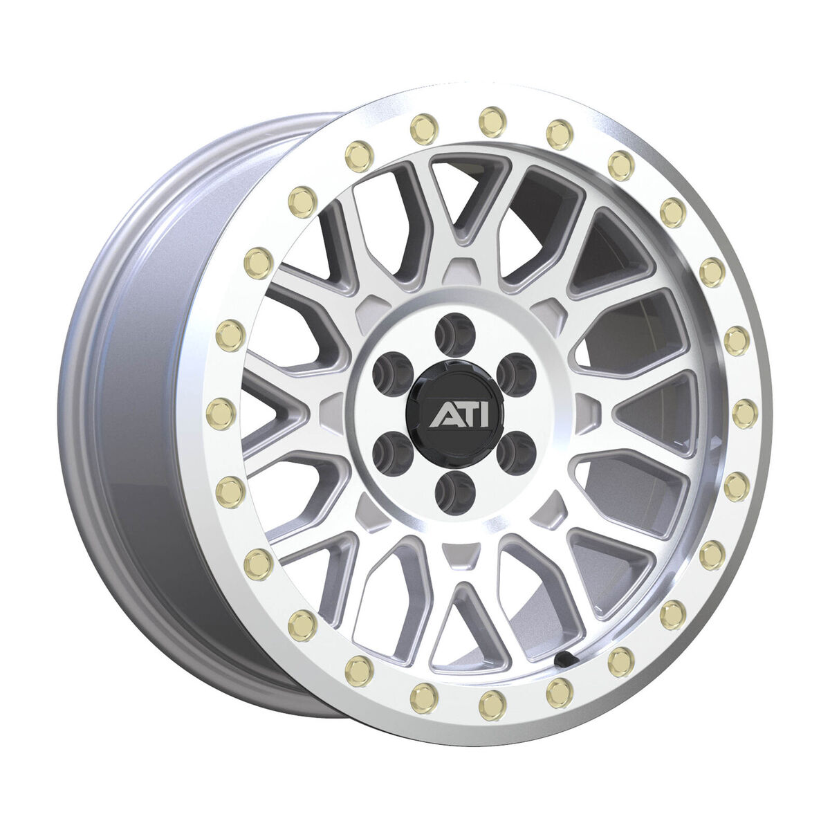 At-01 17X8.5 Hybrid Beadlock Wheel - Machined (6X114.3) [Offset: 0] [Ring Option: Machined Imitation Beadlock Ring V1]