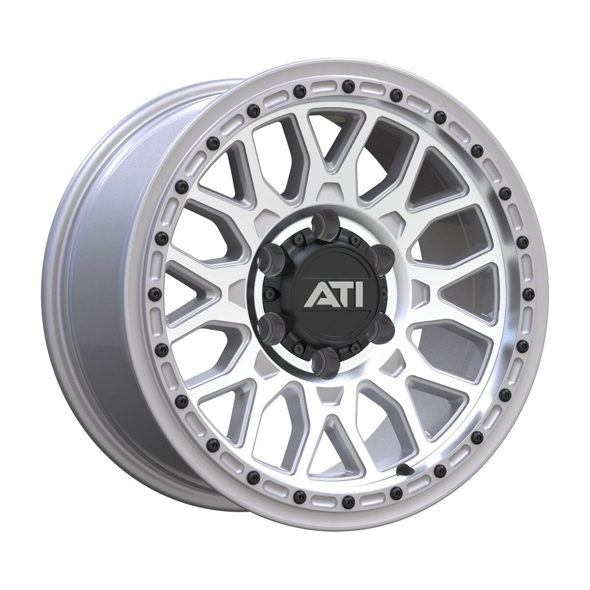At-01 17X8.5 Hybrid Beadlock Wheel - Machined (6X139.7) [Offset: +35] [Ring Option: Black Hardware Kit (No Ring)]