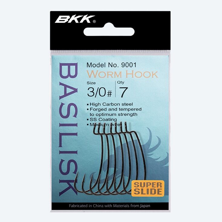 BKK Basilisk Worm Hook - 2/0 - 7 Per Pack