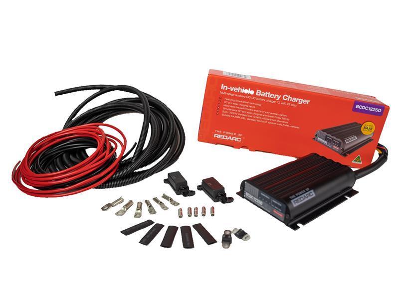 REDARC Dual Input 25A IN-VEHICLE DC-DC Charger & Universal Wiring