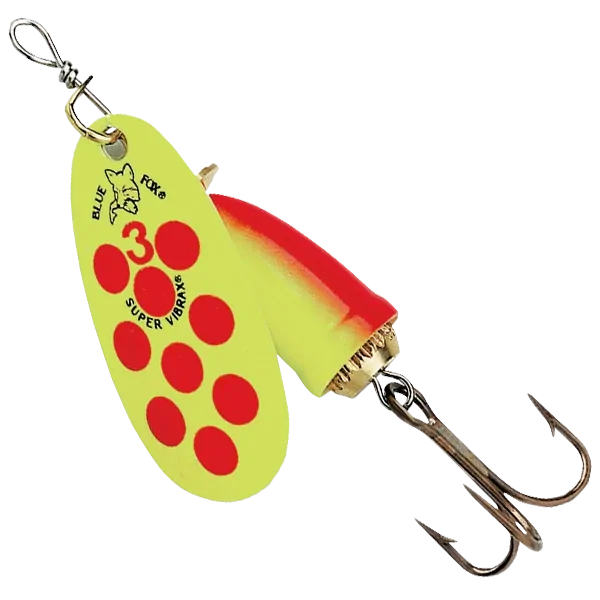 Blue Fox Vibrax Hot Pepper 1mm 4g - Yellow/ Red