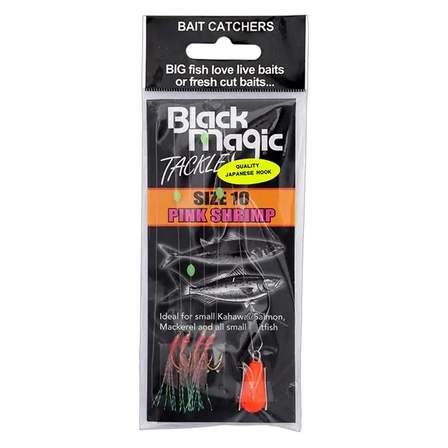 Black Magic Sabiki Pink Shrimp #7 (5 Pack)