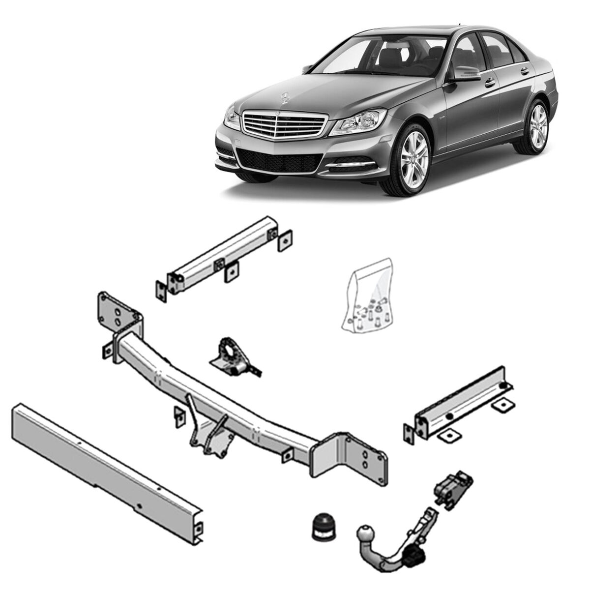 Brink Towbar European for MERCEDES-BENZ C-CLASS (03/2001 - 08/2014), MERCEDES-BENZ C-CLASS (05/2000 - 02/2007)