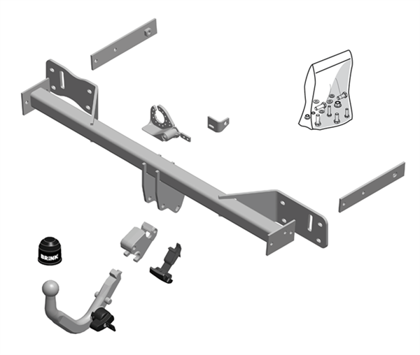 Brink Towbar European for MERCEDES-BENZ B-CLASS (11/2011 - 12/2018), MERCEDES-BENZ A-CLASS (06/2012 - 08/2015)