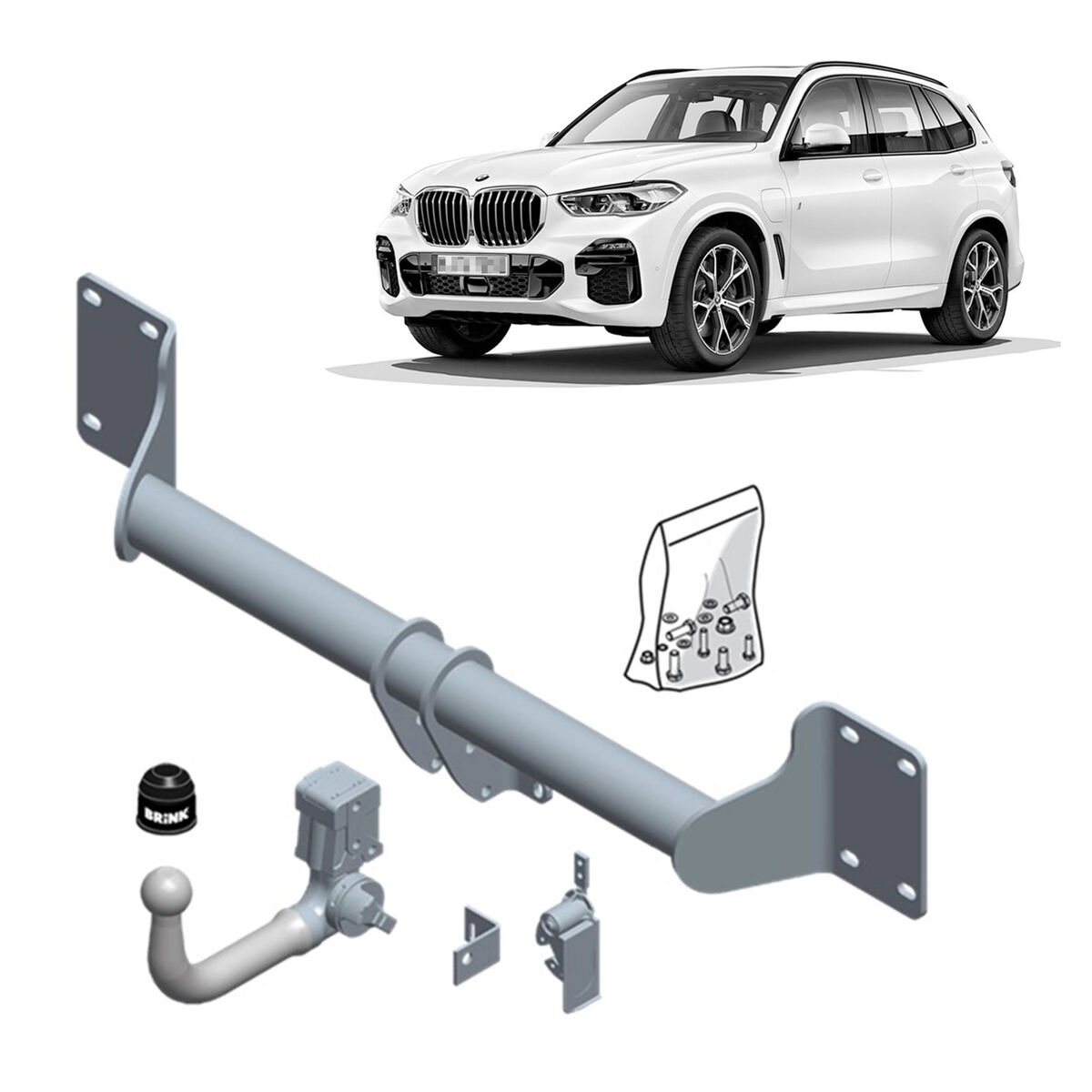 Brink Towbar European for BMW X5 (10/2006 - 07/2013), BMW X6 (08/2014 - on), BMW X5 (08/2013 - 07/2018)