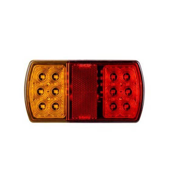 LED Rear Combination Lamp x2 12V Stop/Tail/Ind/Ref Surface Mount 150 X 80mm 