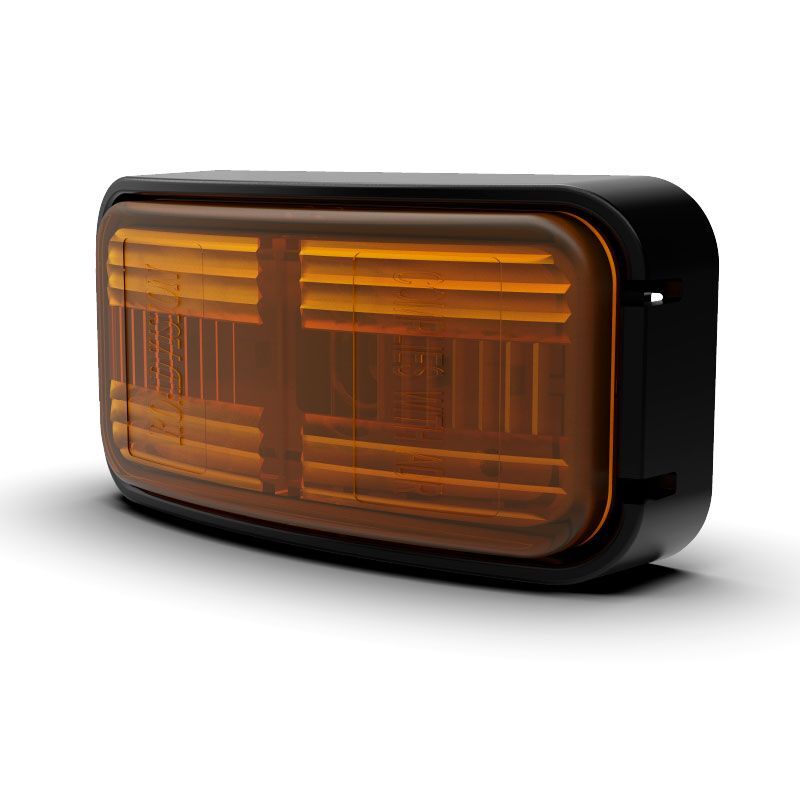Roadvision LED Clearance Indicator Light 10-30V Amber Coloured Lens 74x38x22mm Surface Mount IP67