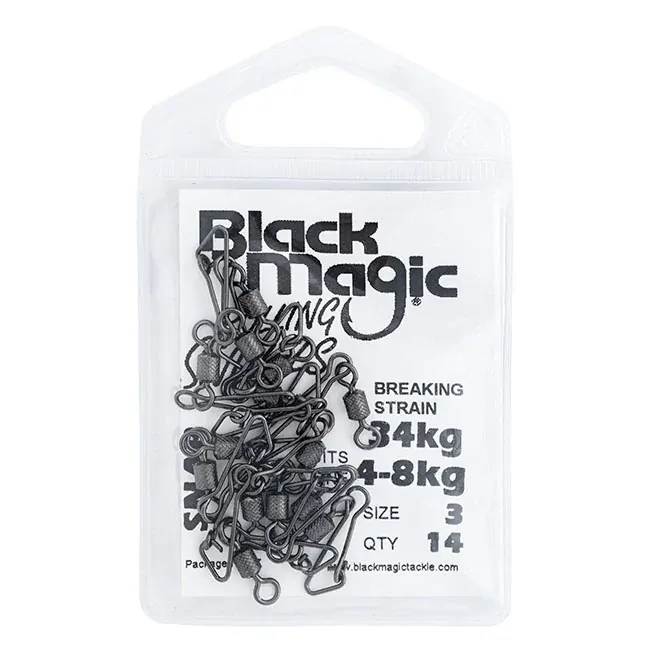 Black Magic 4 -8KG Rolling/Snap Swivel (34KG BS)