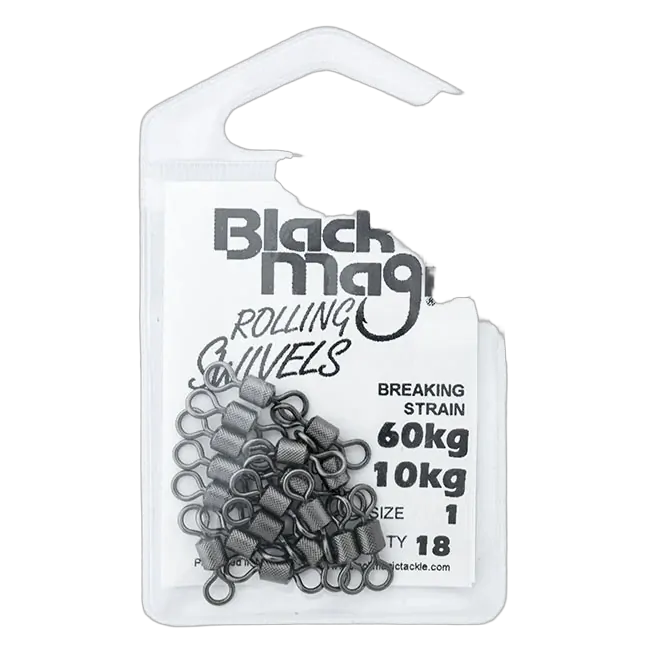 Black Magic 10KG Rolling Swivel Eco (60KG BS) Economy Pack