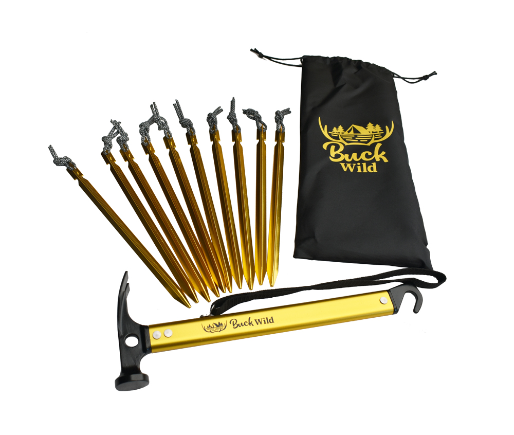 Buck Wild Outdoors Tent Peg and Hammer Set Outback Equipment