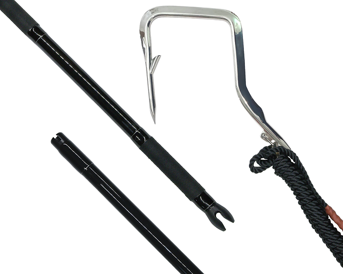 Hookem Cast Diamond Flying Gaff - 8" (200mm) With Barb - 1.6M Fibreglass
