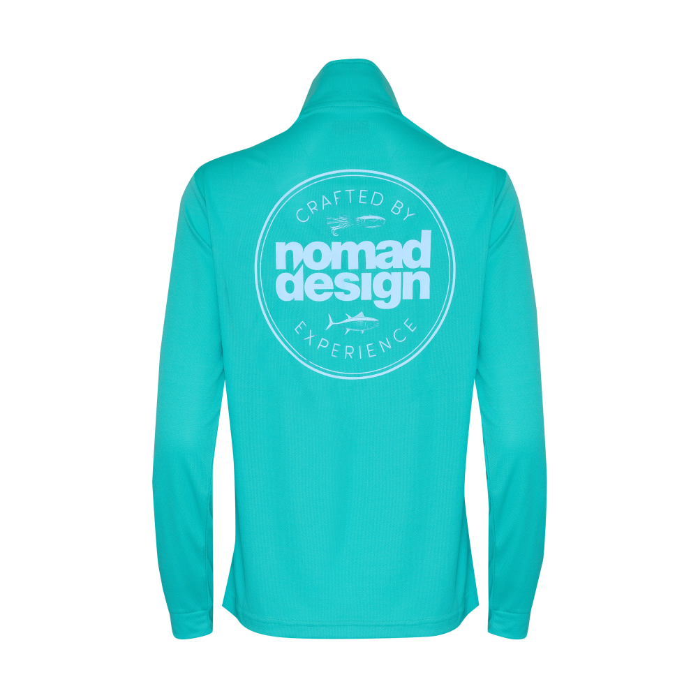 Nomad Design Collared Fishing Jersey Womens Classic Squid - Sea Green - 12