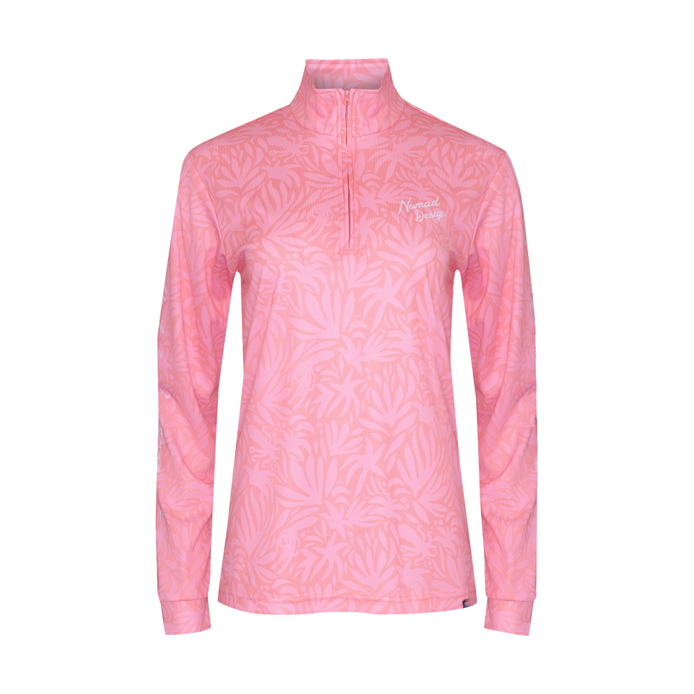 Nomad Design Collared Fishing Jersey Womens Luguna - Coral - 8