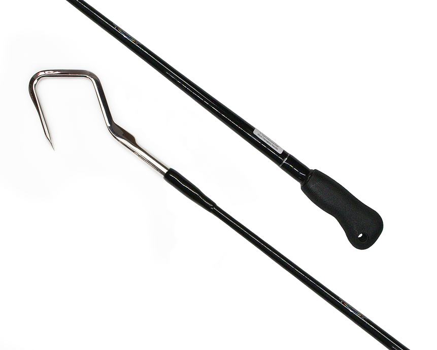 Hookem Cast Diamond Fixed Gaff - 2" (50mm) - 60cm Fibreglass Handle - 1 X Pistol Grip